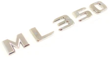 #2 CHROME ML350 REPLACEMENT FOR MERCEDES REAR TRUNK EMBLEM BADGE NAMEPLATE DECAL