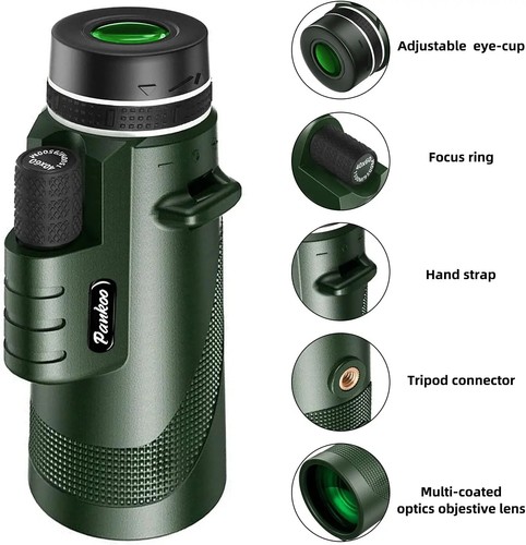 5000M Portable Zoom HD Folding Mini Monocular Telescope Low Night Vision Hunting - 第 5/15 張圖片