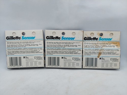 Vintage Gillette Sensor Razor Blades 3 Packs Of 3ct = 9 Blades Made In USA 2000 - Picture 5 of 11