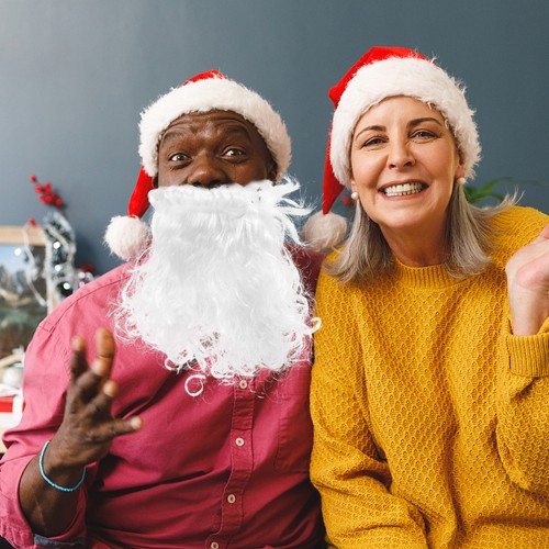 Simulation Christmas Beard Decoration Party Cosplay Santa Claus Decorative Beard - Imagen 2 de 12