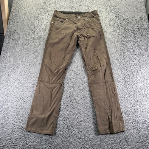 Pantalones Kuhl Radikl Para Hombre 31x32 Marrón Algodón Nylon Elastizados Senderismo Aire Libre