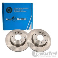 2X RAP Brakes Bremsscheiben 296Mm Voll Hinten | R-D0204