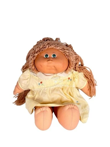 Vintage 1983 Cabbage Patch Kids Poodle Green Eyes Original Clothes Girl