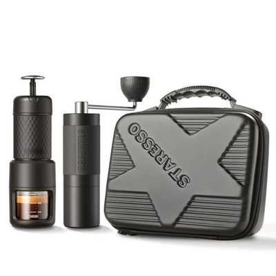 Tragbare Espressomaschine Set Manuelle Kaffeemühle Reisekoffer Outdoor Set
