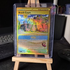 Pokemon - 263/182 - Beach Court - Holofoil - SV04: Paradox Rift
