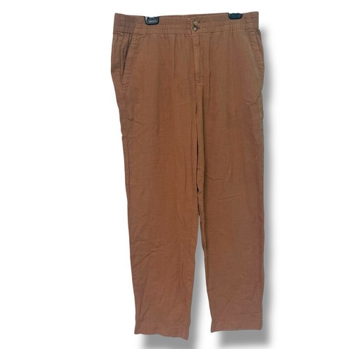 Pantaloni uomo Marine Layer castagna relaxed Hudson cropped taglia L preppy casual