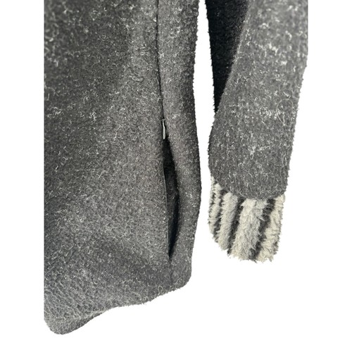 Aventura Fleece Pullover Jacket Lagenlook Large Gray High Collar - Picture 6 of 9
