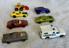Vintage Lot Of 7 Original Matchbox Diecast Cars 1970’s Ambulance Javalin Tractor