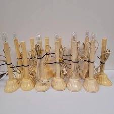 Candle Candoliers Plastic Lot 13 Single Drip Electric Christmas Window Candle