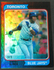 ROBERTO ALOMAR 2020 Topps Archives Mega Box Black Foil #127 (1/1) Blue Jays 1of1
