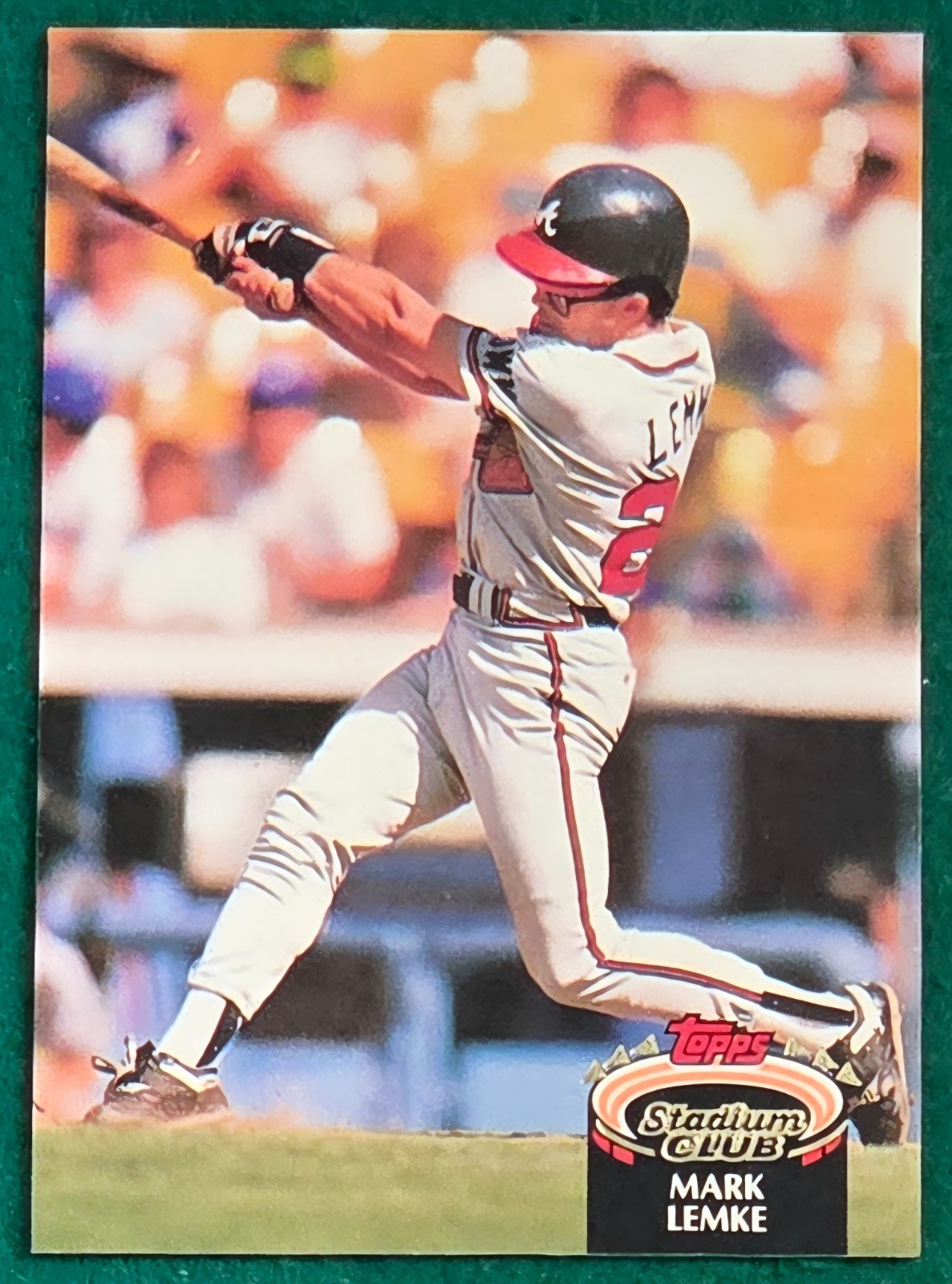 Mark Lemke - 1992 Topps Stadium Club #316 - Atlanta Braves Card