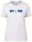 Scotland And Flag Fitted Womens Ladies T Shirt