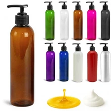 Royal Massage 8oz Bullet Round Massage Oil/Lotion/Liquid Bottle with Saddle Pump