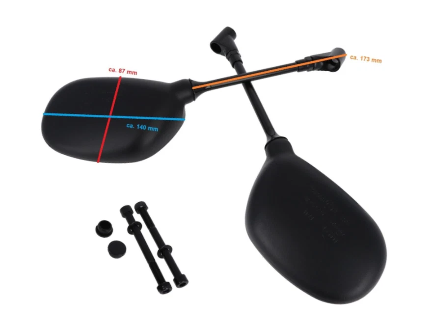 Paire de rétroviseurs droit/gauche pour Peugeot Kisbee 50 (2011-2016), Streetzon - Photo 3/4
