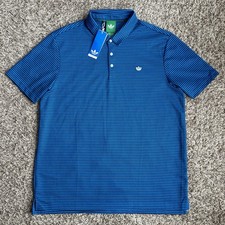 Adidas Originals MR Stripe Polo2 Golf Shirt Mens Size XL Blue Green JY9097 NEW