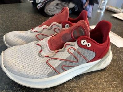 New Balance Fresh Foam Roav White Red Mesh Lace Up Breathable Men's Sneakers