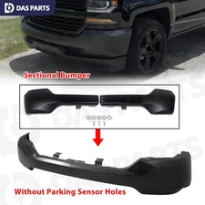 Front Lower Bumper Cover Face Bar Black Steel For 2016-2018 Silverado 1500 Truck