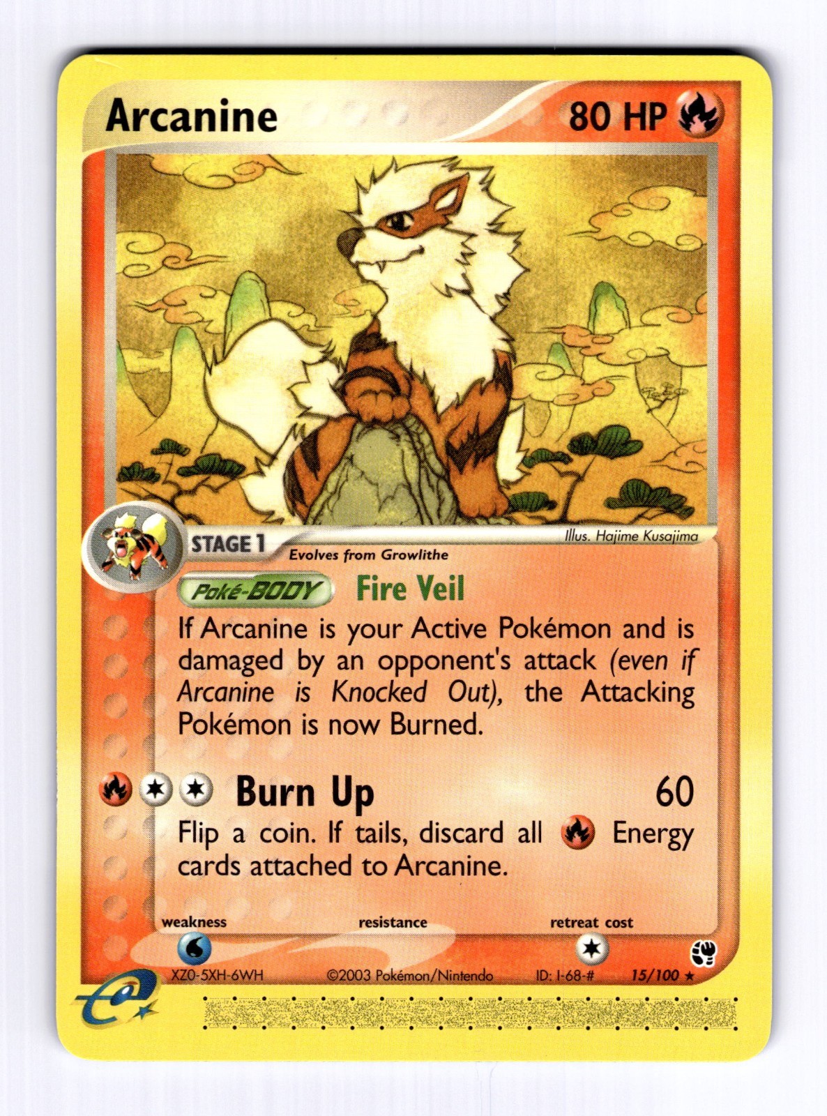 Arcanine Sandstorm #15 (2003) NM Pokemon