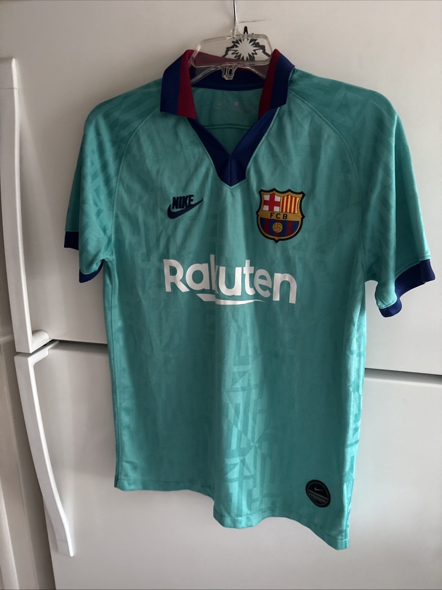 Nike 2019-20 FC Barcelona Turquoise Third Jersey Men's Size Small