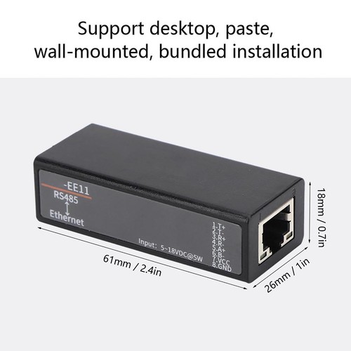 HF712 RS485 na serwer szeregowy Ethernet U - moduł krótkiej wiadomości 5-36VDC Ethernet - Zdjęcie 8 z 16