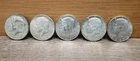 Lot of 5 U.S. 1967 Kennedy Half Dollar's  40% Silver Circulated Ungraded  #61