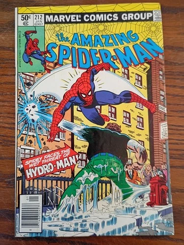 Marvel's The Amazing Spider-Man No. 212 - 1981 Bronze Age Hydro-Man Comic Book