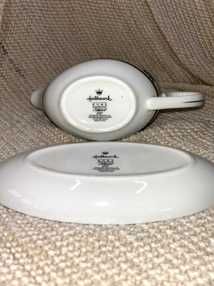 Hallmark Home 1999 系列樱花 Juliana Gravy 船和底板  — 第 2/4 张图片