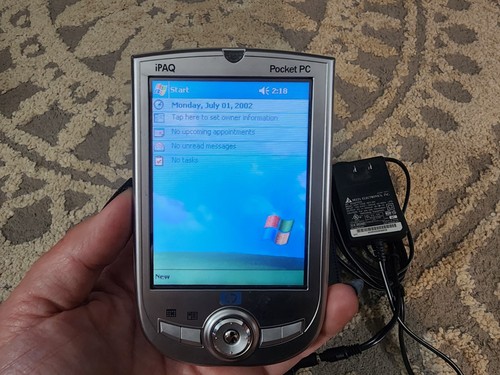 HP iPAQ Pocket PC With Case And Charger Cord Tested Works - Photo 2 sur 10
