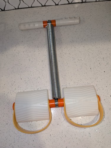 Vintage Pull-Up Exerciser Workout Spring Resistance Rowing Tummy Toner With Box - Picture 3 of 7