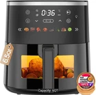 AIR FRYER 6QT WITH 8 PRESET FUNCTIONS VISIBLE WINDOW ADJUSTABLE TEMPERATURE