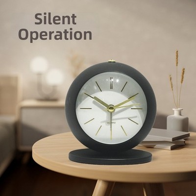 Metal Alarm Clock with Loud Alarm Night Light and Silent Sweep for Study Area