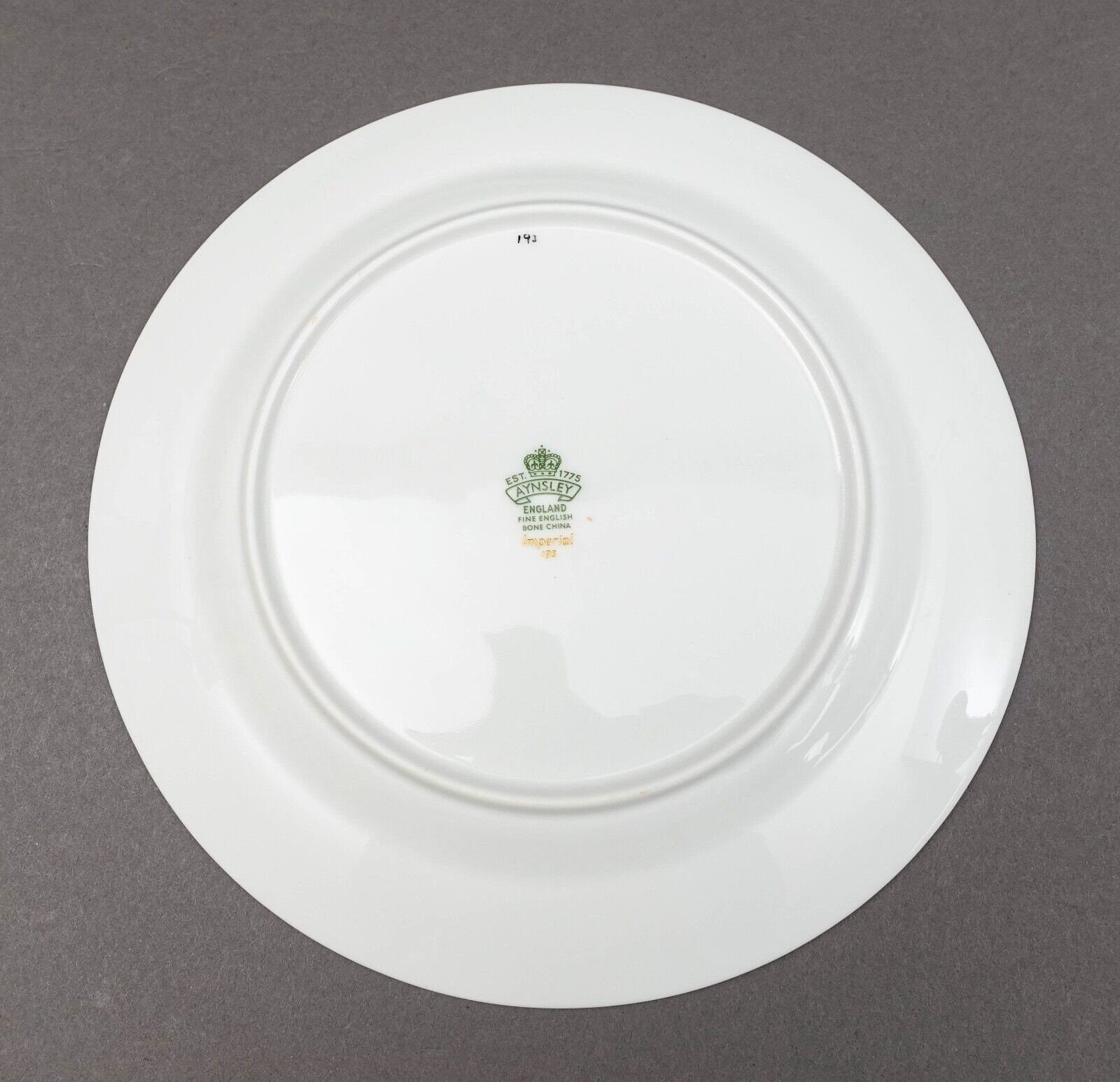 Aynsley England Imperial 193 Laurel Green Gold 8" Salad Plates Set Of 6