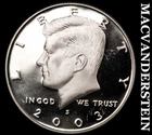 2003-S Kennedy Half Dollar- Silver- Choice Gem Proof Luster No Reserve #i9245