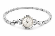 Vintage Longines Ladies' 14K White Gold Diamond Cocktail Wristwatch