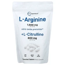 L Arginine + L-Citrulline, 240 Bisected Tablets