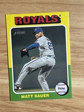 2024 Topps Heritage High Number MATT SAUER MINI RC ROOKIE ROYALS #659