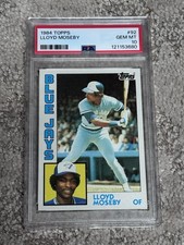 PSA 10 BASEBALL CARD 1984 TOPPS TORONTO BLUE JAYS LLOYD MOSEBY