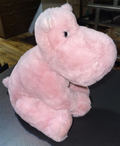Peluche The Bear Factory IPPOPOTAMO ROSA 13" ~ STASH DOLL con cerniera - Foto 4 di 17