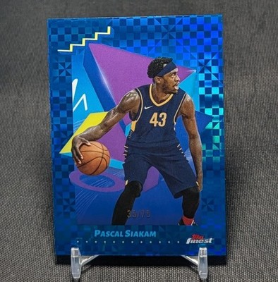 Pascal Siakam Blue Refractor /75 2024-25 Topps Finest Chrome Card #131 Pacers
