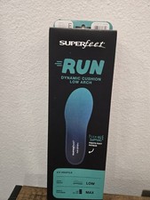 Superfeet Run Support Low Arch Insoles Size E Mens 9.5-11 Womens 10.5-12.