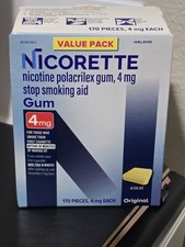 Nicorette Nicotine Gum 4mg Original Flavor 170ct Exp 6/2027