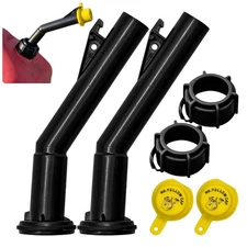 Gas Can Spout Replacement for Old Blitz Containers - 2 Nozzles, Caps, Rings