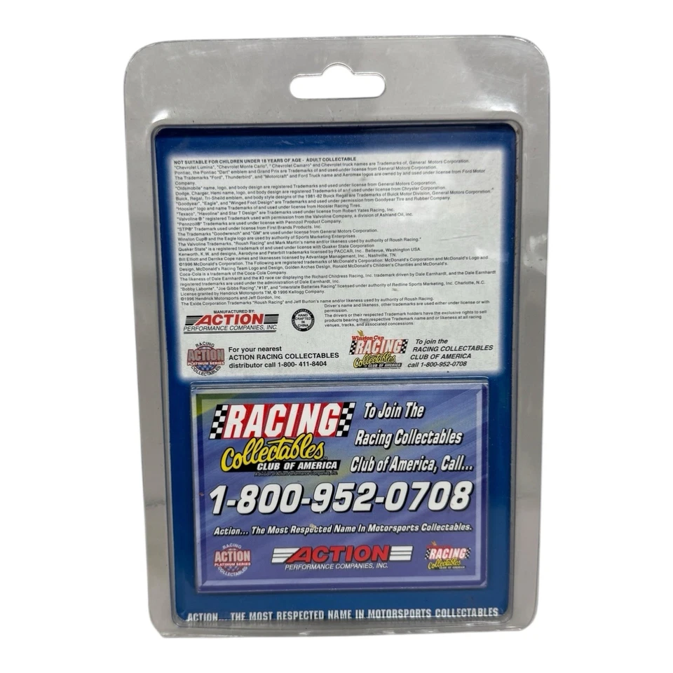 Johnny Benson Action Platinum NASCAR 1/64 diecast #30 Pennzoil 1996 Pontiac - Imagem 2 de 2