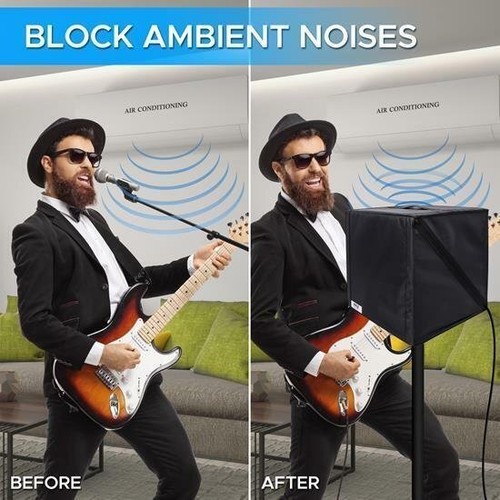 Pyle 2Pcs Sound Recording Booth Box Studio Soundproofing Foam Shield PSIB27X2 - Picture 4 of 7