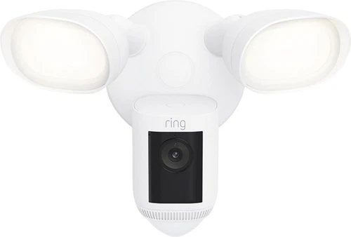 Ring Floodlight Cam Wired Pro Outdoor Wireless 1080p Surveillance Camera - White