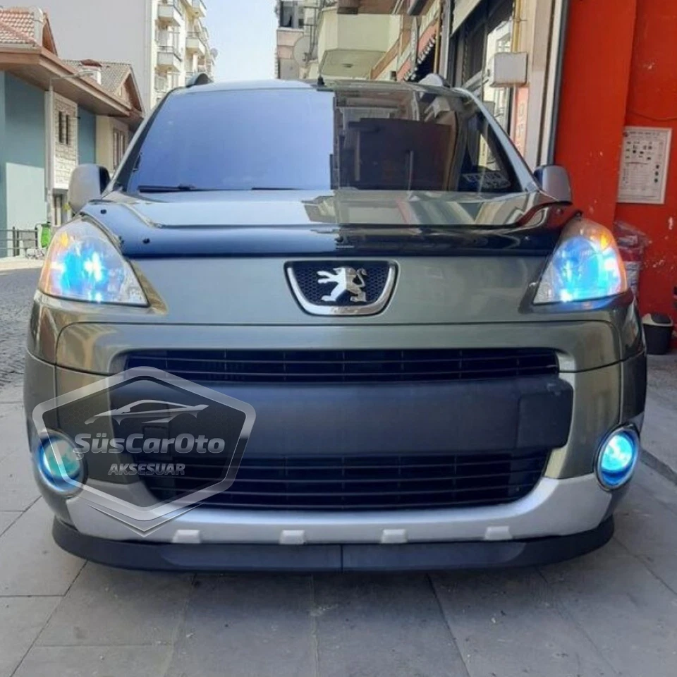 Separador de labios para parachoques delantero 2 piezas - Para Peugeot Partner 08-18 - Alerón flexible Foto 3 de 4