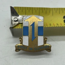 U.S. Military Army 21st Support Command Pin FORST IN SUPPORT Sustainment Theater