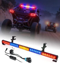 30'' UTV LED Chase Light Bar w/ 1.75''-2'' Roll Cage Mount Bracket Rear Flash...