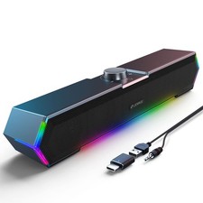 Altavoces Escritorio V i Luces Tactiles Y Sonido Claro Estilo Lujo