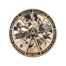 Dungeons Dragons Gold Plated Alignment Spinner Pin Badge
